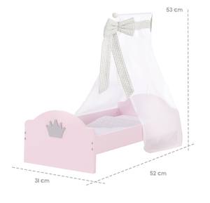 Puppenstandbett Prinzessin Sophie Pink - Massivholz - 31 x 53 x 52 cm