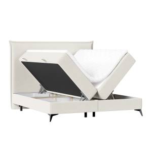 Boxspringbett Menzzo Creme - Breite: 200 cm