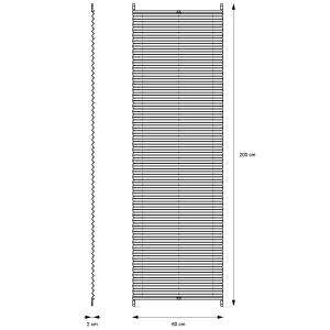 Plissee Weiß 60x200 cm Weiß - 60 x 200 cm