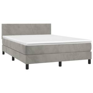 Boxspringbett 3017290-3 Hellgrau - 144 x 203 cm