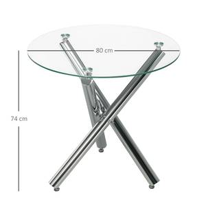 Esszimmertisch 835-846V00TP Metall - 80 x 74 x 80 cm