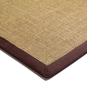 Tapis sisal et coton LINDO Marron foncé - 120 x 180 cm