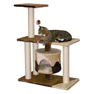 Arbre à chat 445262 Beige - Bois massif - 35 x 96 x 70 cm