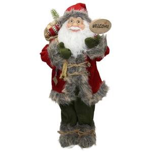Weihnachtsmann Deko Figur 22x14x47cm rot Rot