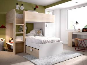 Etagenbett RICARDO Beige - Holzwerkstoff - 111 x 150 x 255 cm