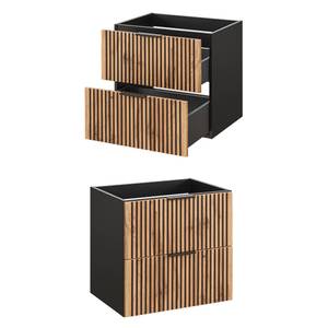 Badezimmer Waschplatz Set XANTEN (2-tlg) Braun - Holzwerkstoff - 62 x 200 x 47 cm