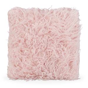 Flauschige Kissen rosa Pink - Metall - Textil - 40 x 35 x 14 cm