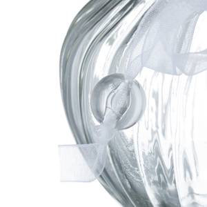 Transparentes Windlicht im 12er Set Weiß - Glas - Kunststoff - Textil - 9 x 10 x 9 cm