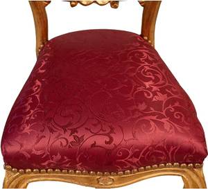 Esszimmerstuhl LouisXVI Gold - Rot - Massivholz - Holzart/Dekor - 45 x 83 x 43 cm