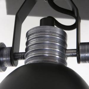 Strahler, Spots & Aufbaustrahler Acier - 3 ampoules - Noir - Blanc