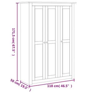 Kleiderschrank 298754 Braun - Breite: 118 cm