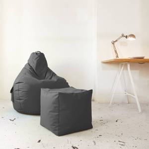 Sitzsack-Hocker Pouf "Cube" 40x40x40cm Grau