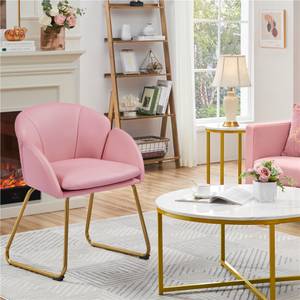 Einzelsessel Sessel Metallbeinen 1-Set Pink