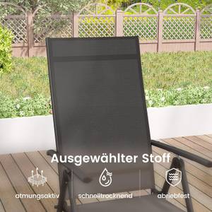 Gartenstuhl ZB33794PW-3DE Schwarz - Metall - 52 x 108 x 76 cm