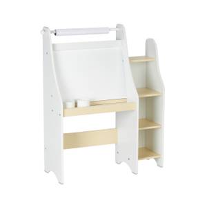 Kindertafel mit Fächern und Stuhl Beige - Weiß - Holzwerkstoff - 72 x 90 x 30 cm