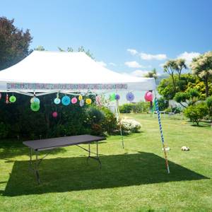 Table de jardin pliable BASTIAN Noir