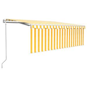 Auvent rétractable 3014351-2 Blanc - Jaune - 400 x 300 x 1 cm