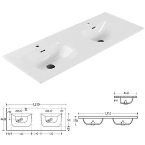 Badmöbel Set XANTEN (7-tlg) Braun - Holzwerkstoff - 230 x 200 x 46 cm