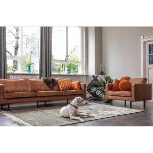 RODEO - Fauteuil en cuir cognac Marron - Cuivre - Marron chevreuil - Orange