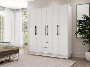 Armoire FEOVA Blanc - Bois manufacturé - 46 x 182 x 162 cm