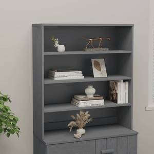 Highboard-Oberteil DE5341 Grau - Massivholz - 30 x 100 x 90 cm