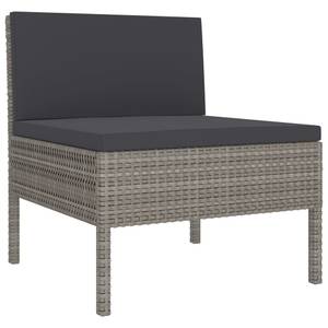 Garten-Sofagarnitur (8-teilig) 3094358 Grau - Metall - Polyrattan - 60 x 35 x 60 cm