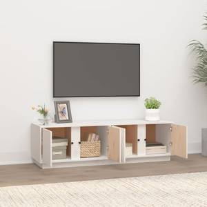 TV-Schrank D875 Weiß - Massivholz - 40 x 40 x 140 cm