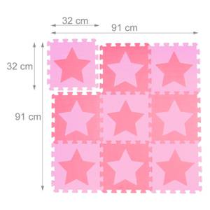 36 x Puzzlematte Sterne rosa-pink Hellrosa - Pink