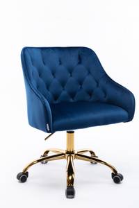 Bürodrehstuhl VELV Blau - Holzwerkstoff - Metall - Textil - 53 x 91 x 57 cm