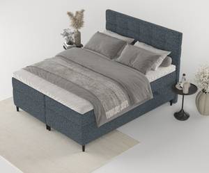 Boxspringbett Urbaneo Taschenfederkern Blau - Breite: 140 cm