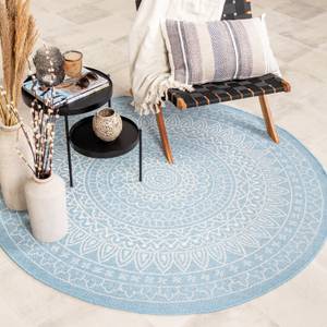 In- & Outdoor Teppich R Summer Azteca Hellblau - 100 x 100 cm