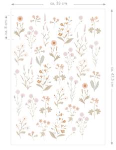 Wandtattoo Feldblumen D156119 Naturfaser - Textil - 33 x 48 x 48 cm