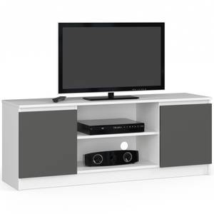 Meuble TV K140 2T 1S CLP Graphite - Gris - Blanc