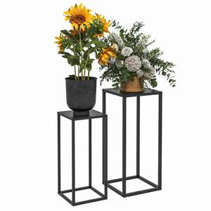 Blumenständer 845-927V00BK Schwarz - Metall - 31 x 65 x 31 cm