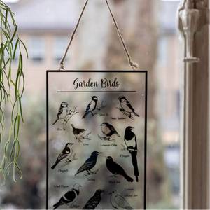 Tableau en verre oiseaux du jardin Verre - 20 x 30 x 1 cm