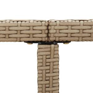 Gartentisch Beige - Metall - Polyrattan - 109 x 74 x 109 cm