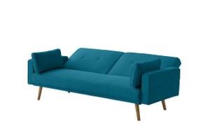 Canapé droit scandinave ELGA convertible Bleu nuit