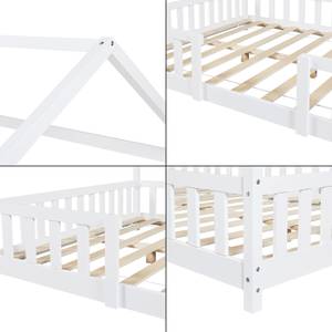 Lit enfant Sisimiut Pin 200 x 120 cm Blanc - 206 x 135 x 126 cm