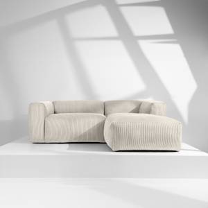 Ecksofa BUFFO 4-Sitzer Creme - Breite: 237 cm - Armlehne beidseitig montierbar - Ecke davorstehend rechts - Ottomane davorstehend rechts