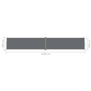 Auvent latéral 3016426-3 Anthracite - 1200 x 200 cm