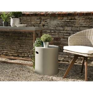 Table d'appoint de jardin ronde Gris - Céramique - Pierre - 40 x 45 x 40 cm