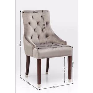 Chaise Prince Gris - Textile - 53 x 98 x 60 cm