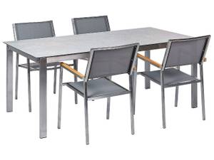 Set de salle à manger COSOLETO Gris - Argenté - Lot de 4