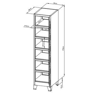 Casier métallique avec 6 portes Joroinen 6 portes