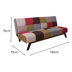 3-Sitzer-Schlafsofa Textil - 180 x 76 x 79 cm