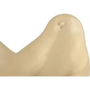Goldfarbene Vögelfigur "Fat Bird long" Gelb - Keramik - 20 x 16 x 13 cm
