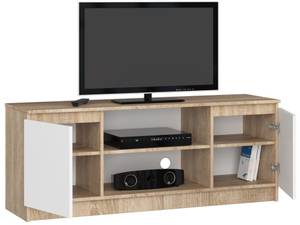 TV-Schrank K140 2T 1S CLP Eiche Sonoma Dekor - Weiß