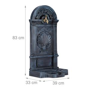 Fontaine de jardin antique Doré - Gris - Métal - 39 x 83 x 33 cm