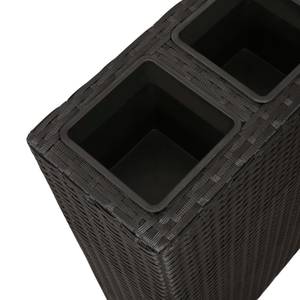 Garten-Hochbeet Schwarz - Kunststoff - Rattan - 22 x 76 x 79 cm