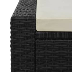 Chaise longue Noir - Polyrotin - 145 x 80 x 202 cm